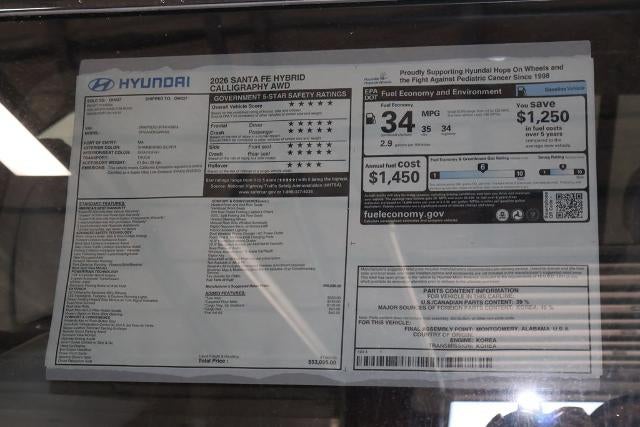 2026 Hyundai SANTA FE Hybrid Calligraphy AWD