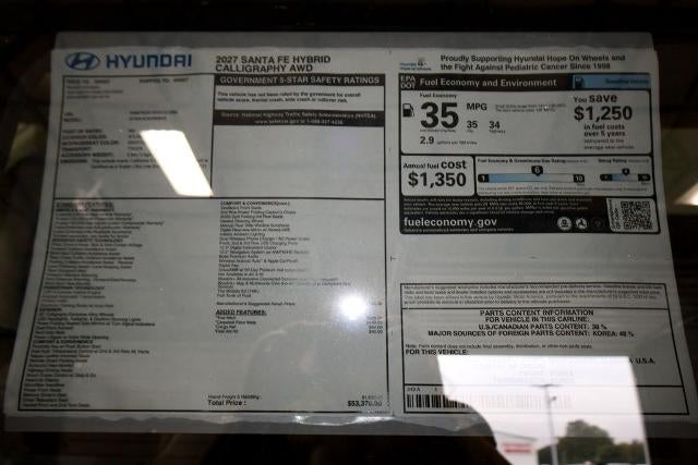 2027 Hyundai SANTA FE Hybrid Calligraphy AWD