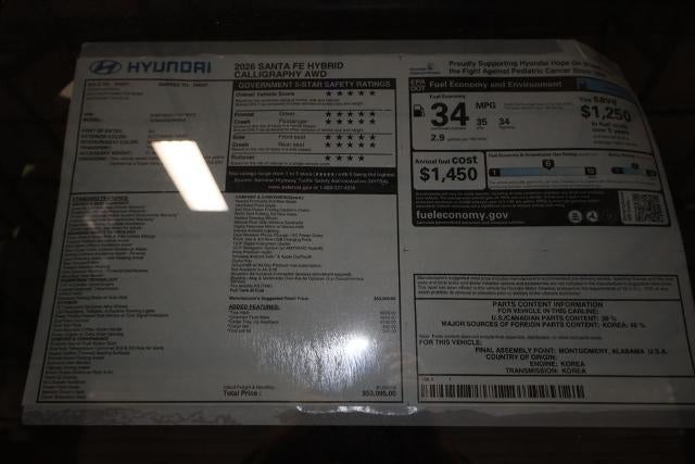 2026 Hyundai SANTA FE Hybrid Calligraphy AWD