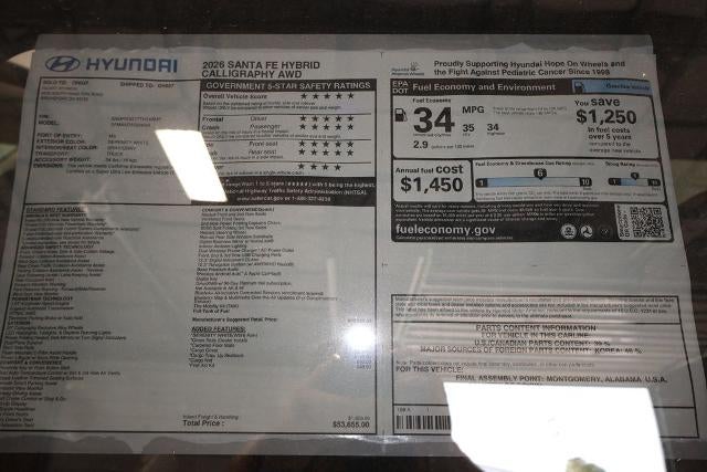 2026 Hyundai SANTA FE Hybrid Calligraphy AWD
