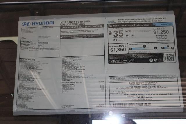 2027 Hyundai SANTA FE Hybrid Calligraphy AWD