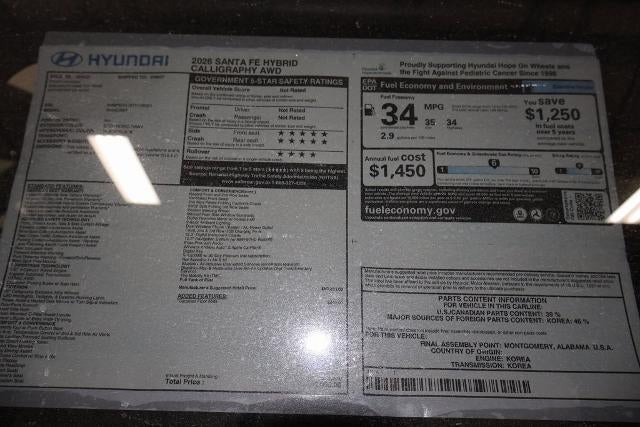 2026 Hyundai SANTA FE Hybrid Calligraphy AWD