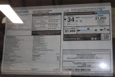 2026 Hyundai SANTA FE Hybrid Calligraphy AWD