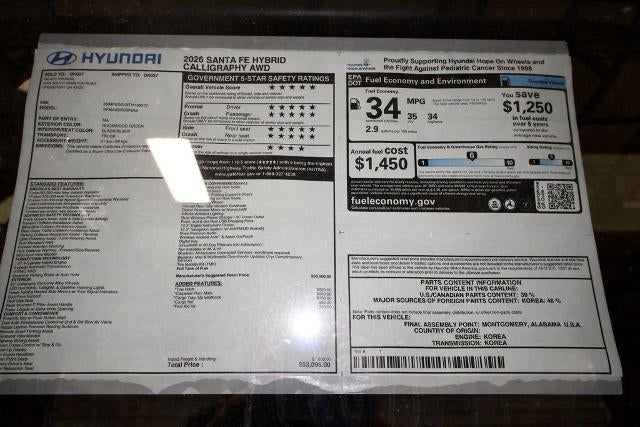 2026 Hyundai SANTA FE Hybrid Calligraphy AWD