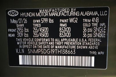 2026 Hyundai SANTA FE Hybrid Calligraphy AWD