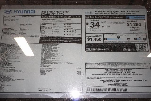 2026 Hyundai SANTA FE Hybrid Calligraphy AWD