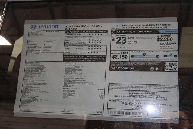 2026 Hyundai SANTA FE Calligraphy AWD