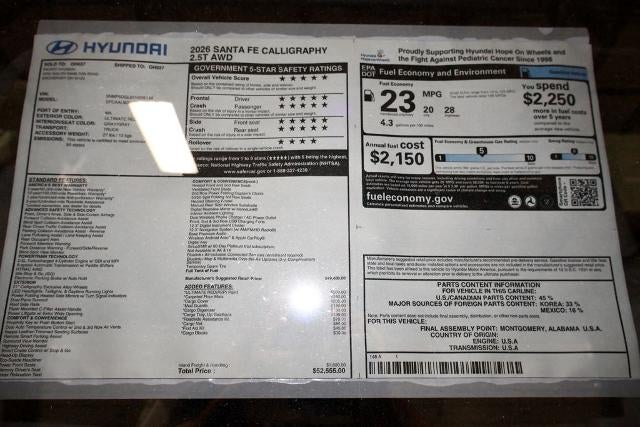 2026 Hyundai SANTA FE Calligraphy AWD