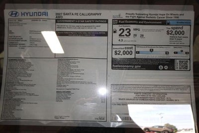 2027 Hyundai SANTA FE Calligraphy AWD