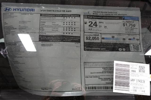 2026 Hyundai SANTA CRUZ SE AWD