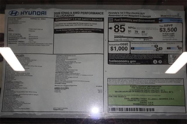 2026 Hyundai IONIQ 9 Performance Calligraphy AWD