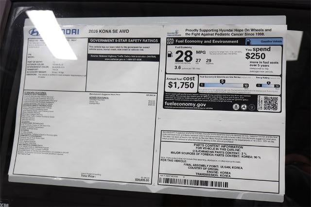 2026 Hyundai KONA SE AWD