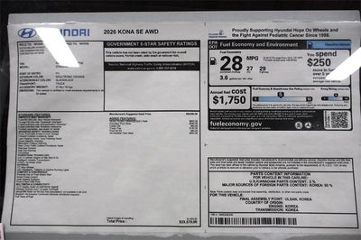 2026 Hyundai KONA SE AWD