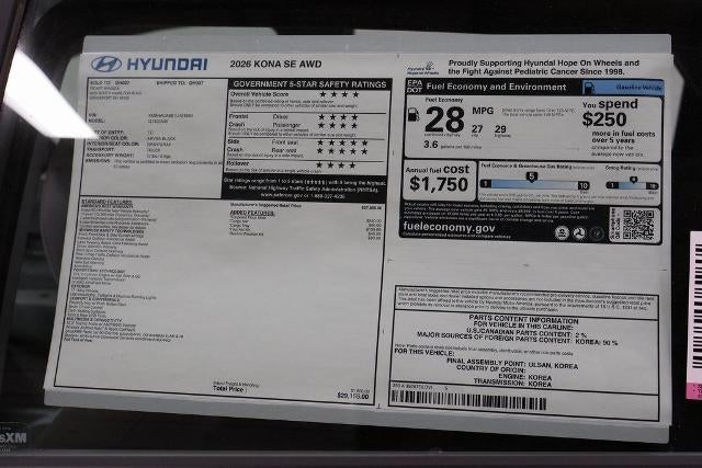 2026 Hyundai KONA SE AWD