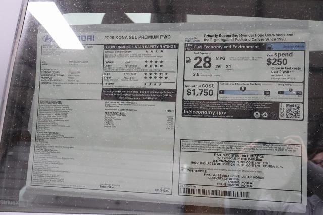 2026 Hyundai KONA SEL Premium FWD *Ltd Avail*