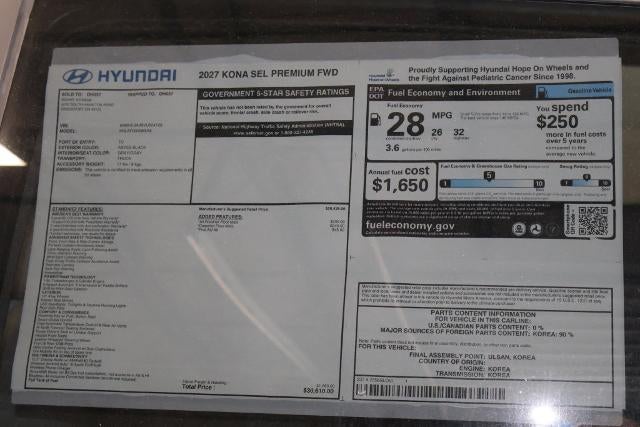 2027 Hyundai KONA SEL Premium FWD