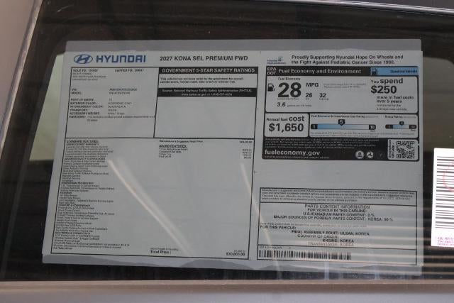 2027 Hyundai KONA SEL Premium FWD