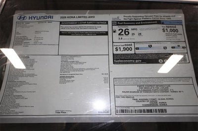 2026 Hyundai KONA Limited AWD *Ltd Avail*