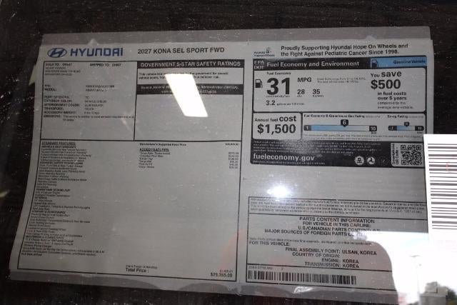 2027 Hyundai KONA SEL Sport FWD