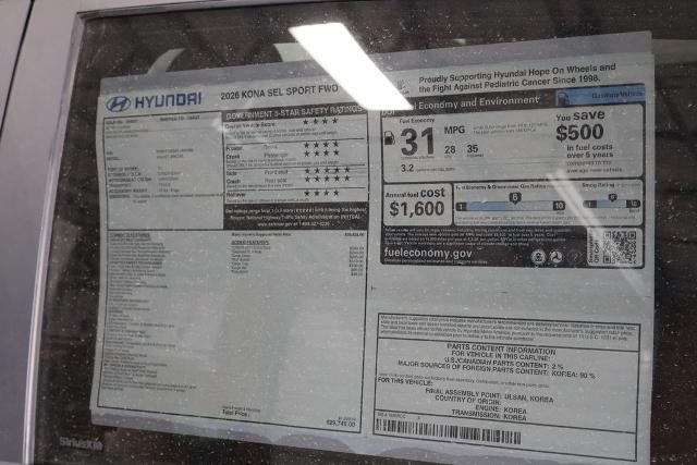 2026 Hyundai KONA SEL Sport FWD