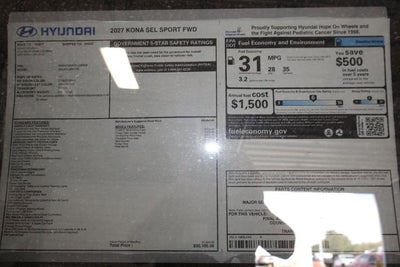 2027 Hyundai KONA SEL Sport FWD