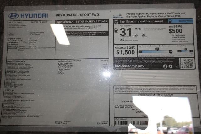 2027 Hyundai KONA SEL Sport FWD