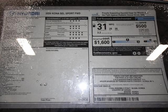 2026 Hyundai KONA SEL Sport FWD *Ltd Avail*