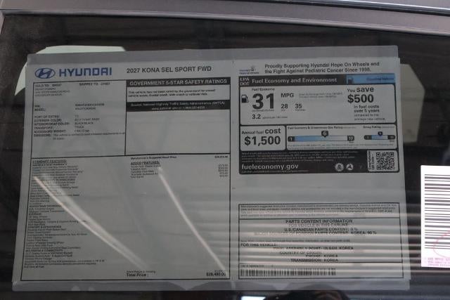 2027 Hyundai KONA SEL Sport FWD