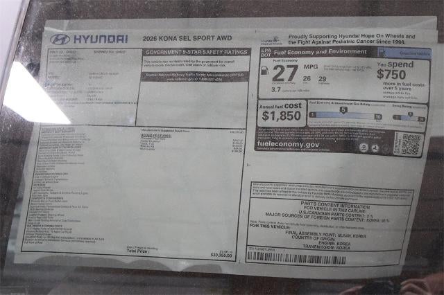 2026 Hyundai KONA SEL Sport AWD *Ltd Avail*