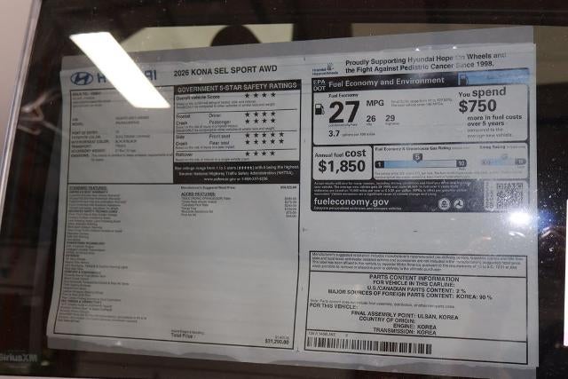 2026 Hyundai KONA SEL Sport AWD