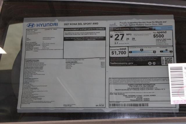 2027 Hyundai KONA SEL Sport AWD