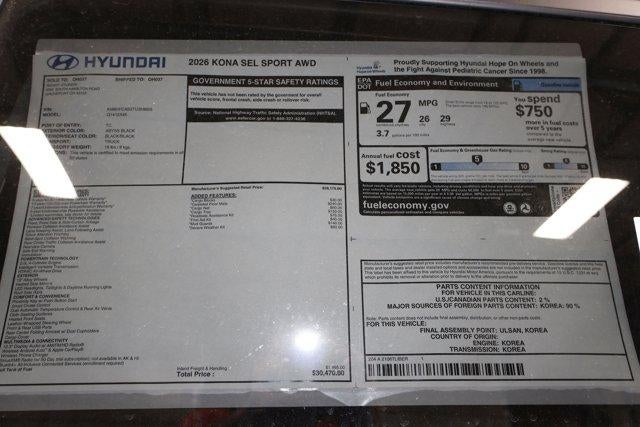 2026 Hyundai KONA SEL Sport AWD *Ltd Avail*