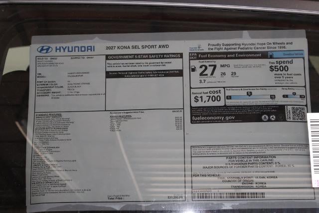 2027 Hyundai KONA SEL Sport AWD