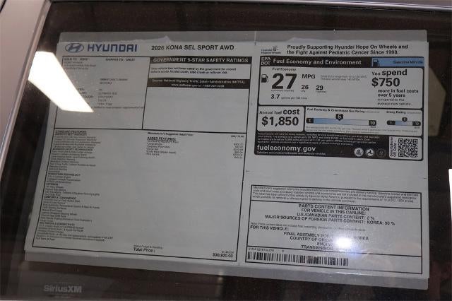 2026 Hyundai KONA SEL Sport AWD *Ltd Avail*