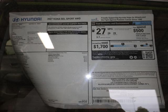 2027 Hyundai KONA SEL Sport AWD
