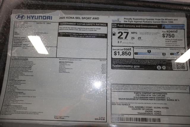 2026 Hyundai KONA SEL Sport AWD *Ltd Avail*