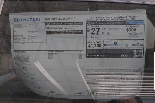 2027 Hyundai KONA SEL Sport AWD