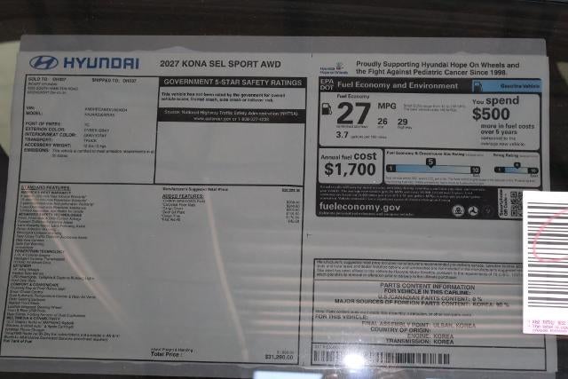 2027 Hyundai KONA SEL Sport AWD