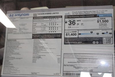 2026 Hyundai TUCSON Hybrid Limited AWD