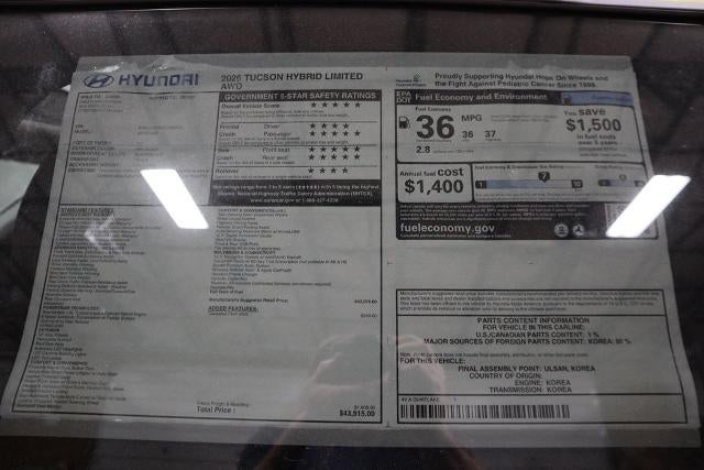 2026 Hyundai TUCSON Hybrid Limited AWD