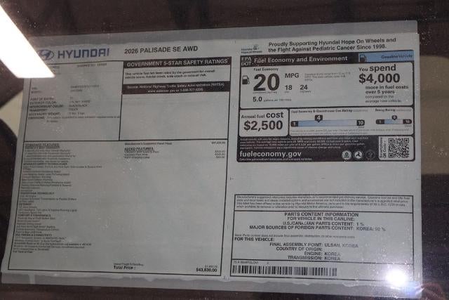 2026 Hyundai PALISADE SE AWD