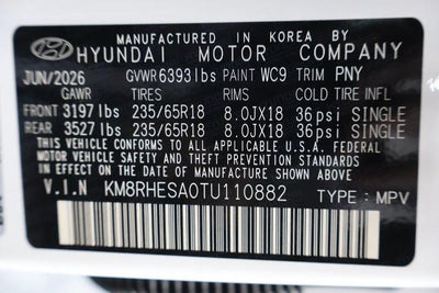 2026 Hyundai Palisade Hybrid SEL Premium 7P AWD