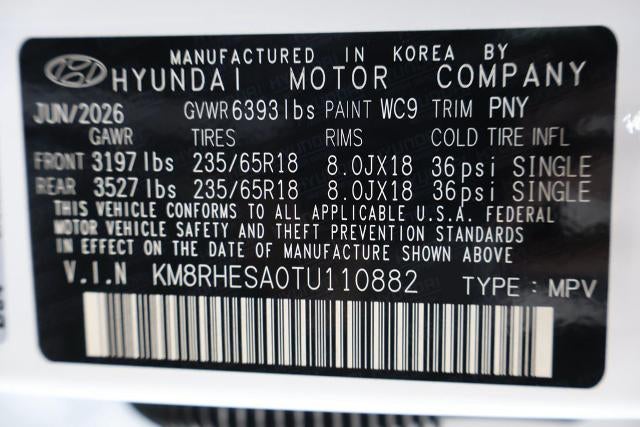 2026 Hyundai Palisade Hybrid SEL Premium 7P AWD