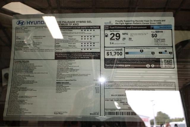 2026 Hyundai Palisade Hybrid SEL Premium 7P AWD