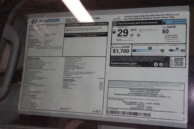 2026 Hyundai Palisade Hybrid SEL Premium 7P AWD