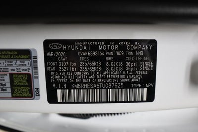 2026 Hyundai Palisade Hybrid SEL Premium 7P AWD