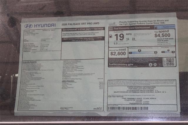 2026 Hyundai PALISADE XRT Pro AWD