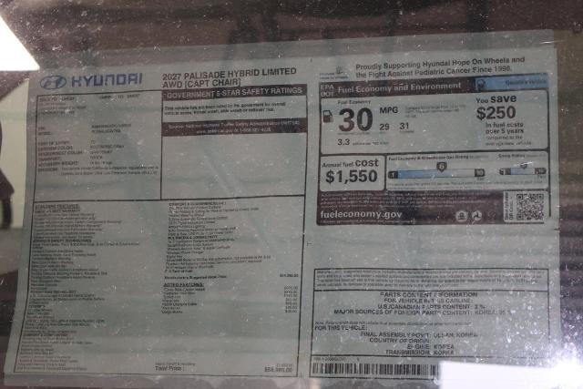 2027 Hyundai PALISADE HYBRID Limited 7P AWD