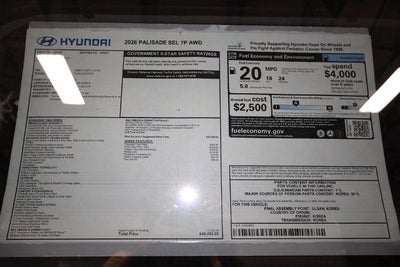 2026 Hyundai PALISADE SEL 7P AWD