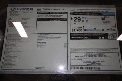 2026 Hyundai Palisade Hybrid SEL 7P AWD
